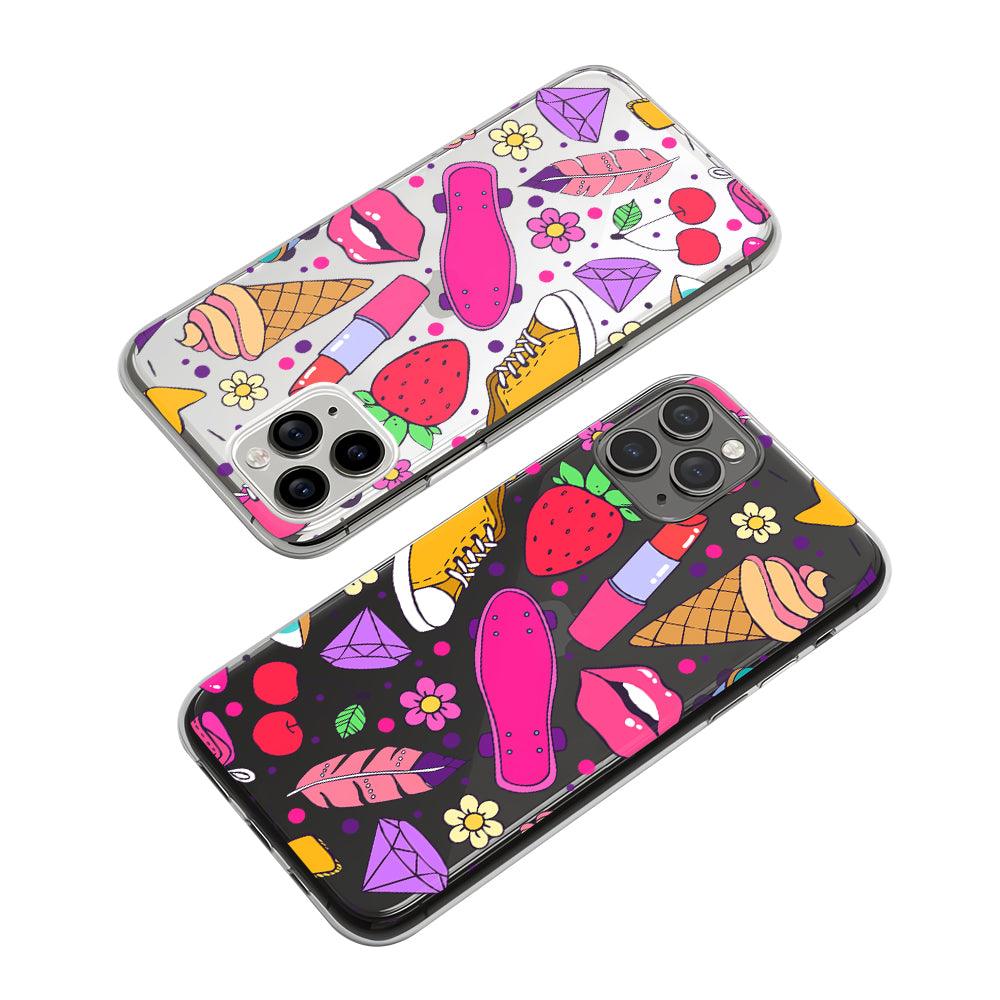 Doodle Feminine Outside Clear Soft Case-Oxvistore