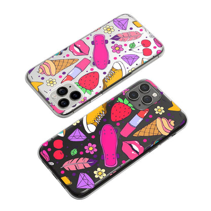 Doodle Feminine Outside Clear Soft Case-Oxvistore