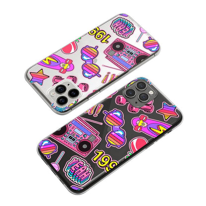 Doodle Fun with Colorful Vibes Clear Soft Case-Oxvistore