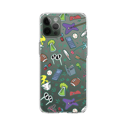 Doodle Healthy Activities Clear Soft Case-Oxvistore