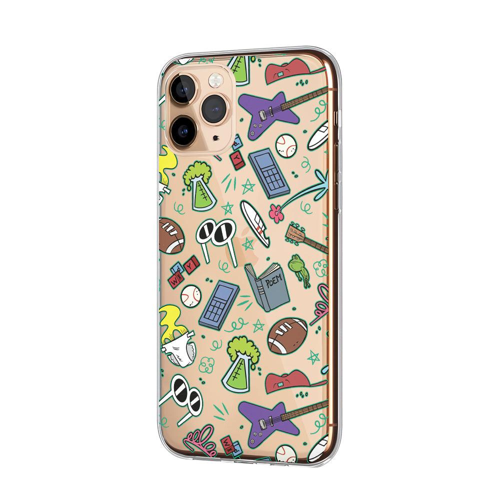 Doodle Healthy Activities Clear Soft Case-Oxvistore