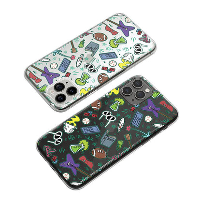 Doodle Healthy Activities Clear Soft Case-Oxvistore