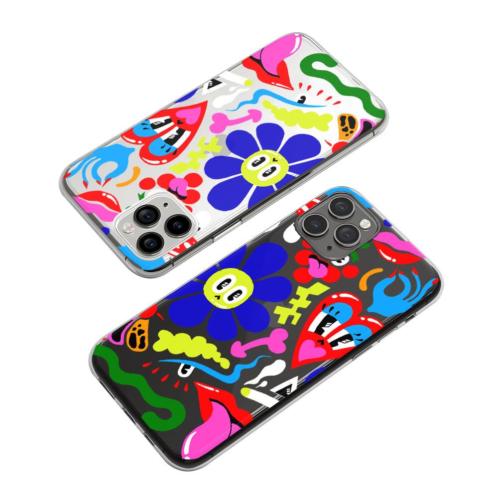 Doodle Lovely Touch of Life Clear Soft Case-Oxvistore