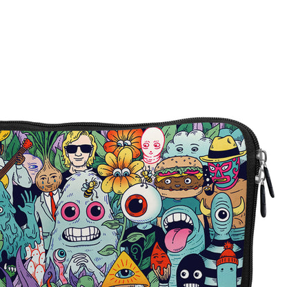 Doodle Monster and Alien Laptop Sleeve Protective Cover