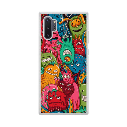 Doodle Monsters Get Together and Laugh Samsung Galaxy Note 10 Plus Case-Oxvistore