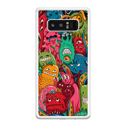 Doodle Monsters Get Together and Laugh Samsung Galaxy Note 8 Case-Oxvistore