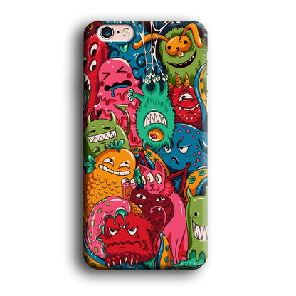 Doodle Monsters Get Together and Laugh iPhone 6 Plus | 6s Plus Case-Oxvistore