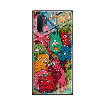 Doodle Monsters Get Together and Laugh Samsung Galaxy Note 10 Plus Case-Oxvistore