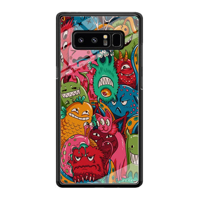 Doodle Monsters Get Together and Laugh Samsung Galaxy Note 8 Case-Oxvistore