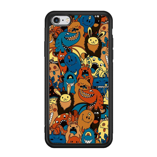 Doodle Monsters Take a Rest With Smile iPhone 6 Plus | 6s Plus Case-Oxvistore