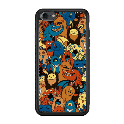 Doodle Monsters Take a Rest With Smile iPhone 8 Case-Oxvistore