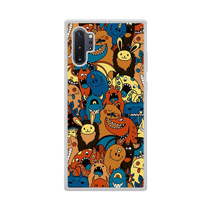 Doodle Monsters Take a Rest With Smile Samsung Galaxy Note 10 Plus Case-Oxvistore