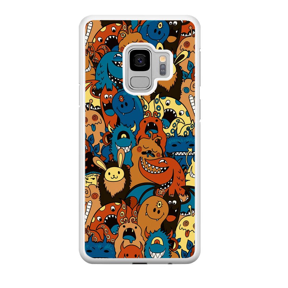 Doodle Monsters Take a Rest With Smile Samsung Galaxy S9 Case-Oxvistore