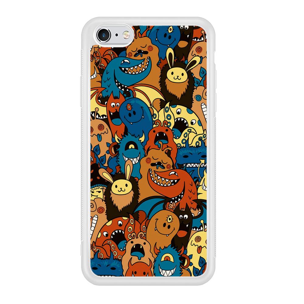 Doodle Monsters Take a Rest With Smile iPhone 6 Plus | 6s Plus Case-Oxvistore