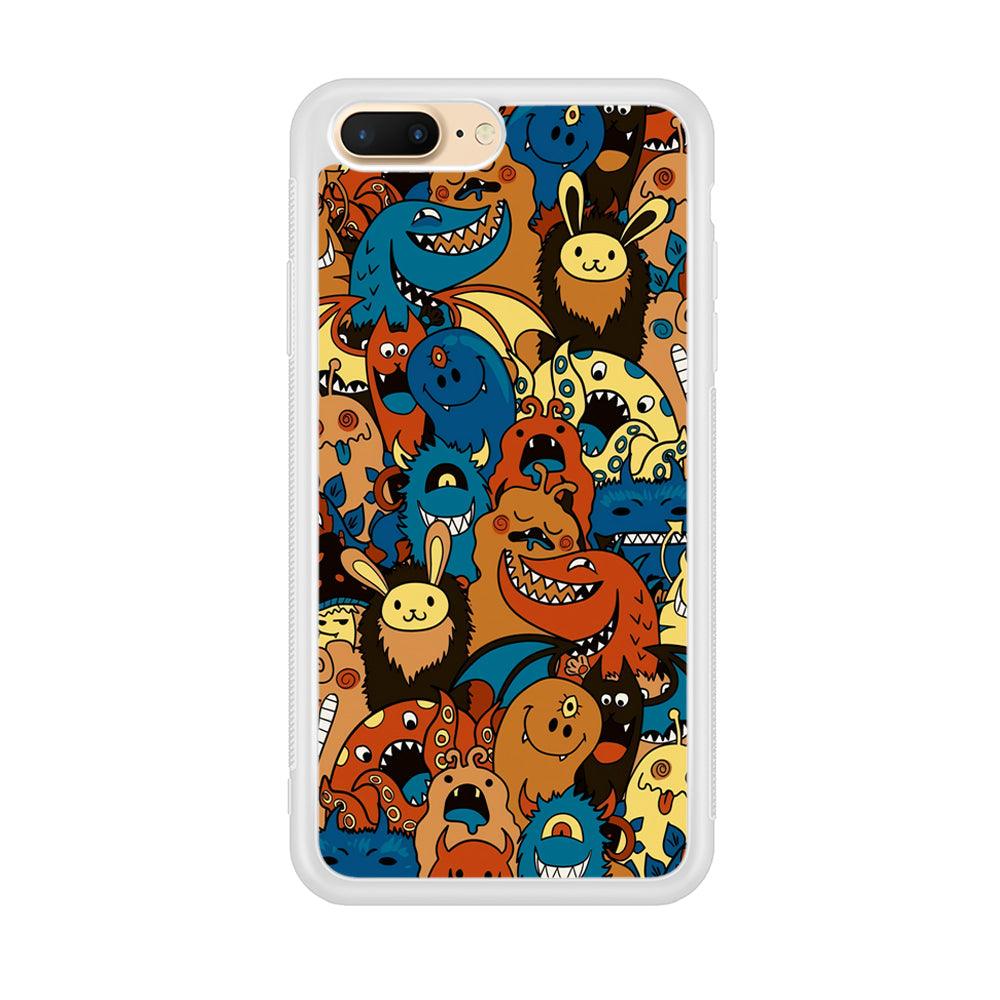 Doodle Monsters Take a Rest With Smile iPhone 8 Plus Case-Oxvistore