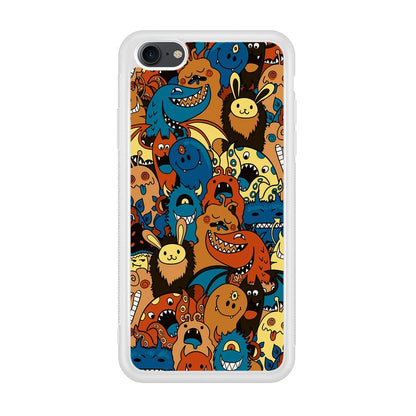 Doodle Monsters Take a Rest With Smile iPhone 8 Case-Oxvistore