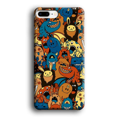 Doodle Monsters Take a Rest With Smile iPhone 8 Plus Case-Oxvistore