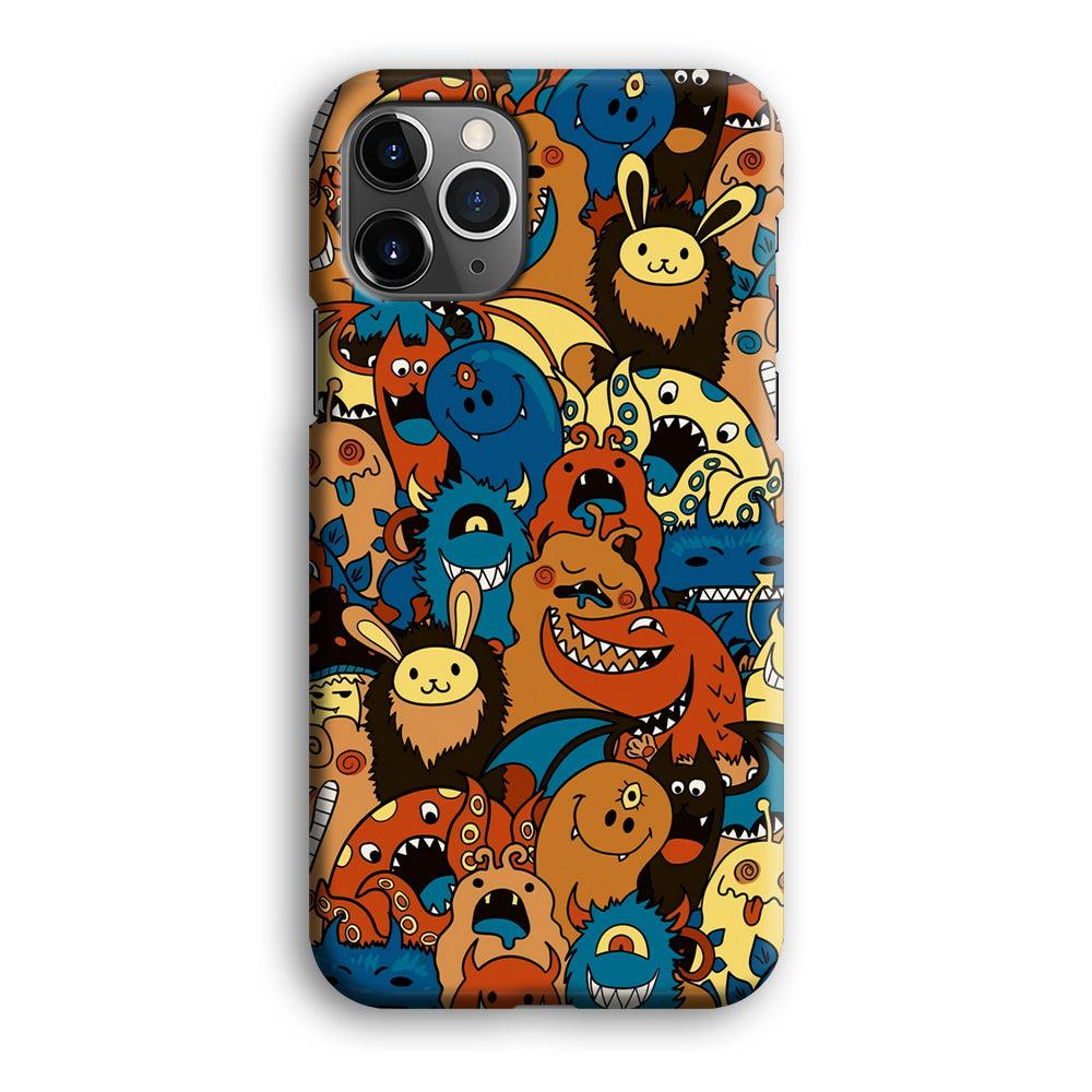 Doodle Monsters Take a Rest With Smile iPhone 12 Pro Max Case-Oxvistore