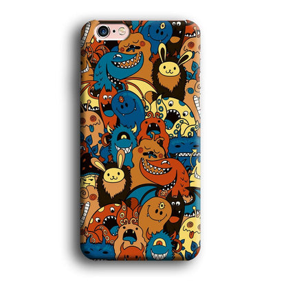 Doodle Monsters Take a Rest With Smile iPhone 6 Plus | 6s Plus Case-Oxvistore