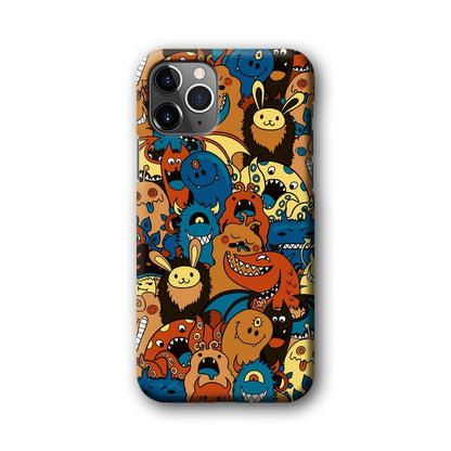 Doodle Monsters Take a Rest With Smile iPhone 11 Pro Case-Oxvistore