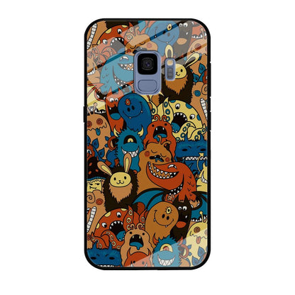 Doodle Monsters Take a Rest With Smile Samsung Galaxy S9 Case-Oxvistore