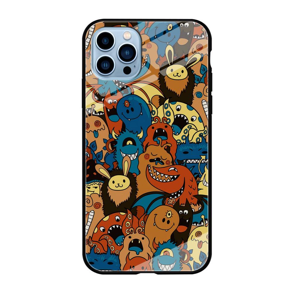 Doodle Monsters Take a Rest With Smile iPhone 12 Pro Max Case-Oxvistore