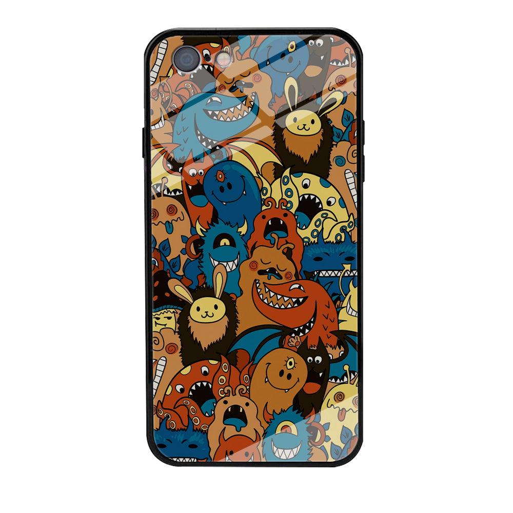 Doodle Monsters Take a Rest With Smile iPhone 6 Plus | 6s Plus Case-Oxvistore