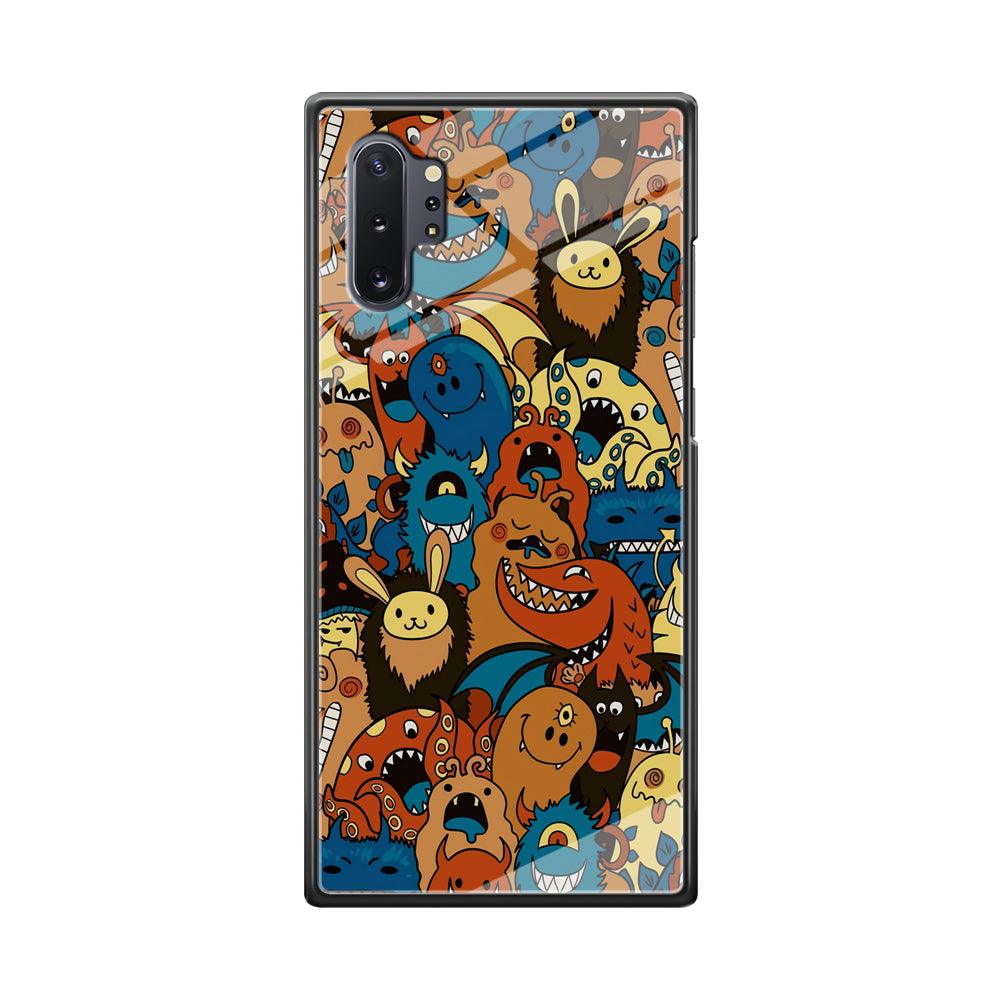 Doodle Monsters Take a Rest With Smile Samsung Galaxy Note 10 Plus Case-Oxvistore