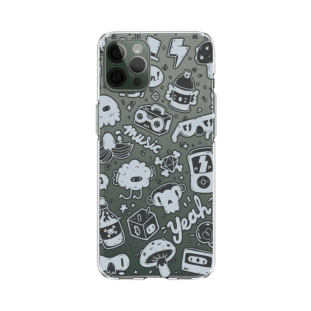 Doodle Music for Night Dance Clear Soft Case-Oxvistore