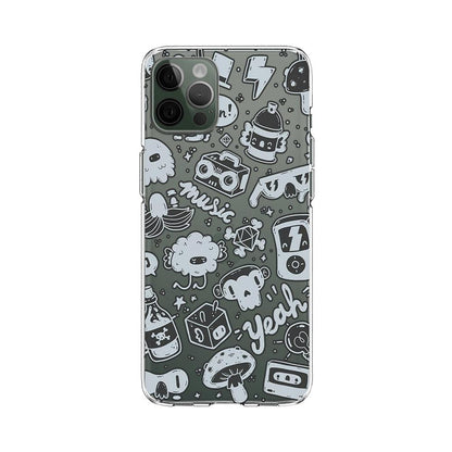 Doodle Music for Night Dance Clear Soft Case-Oxvistore
