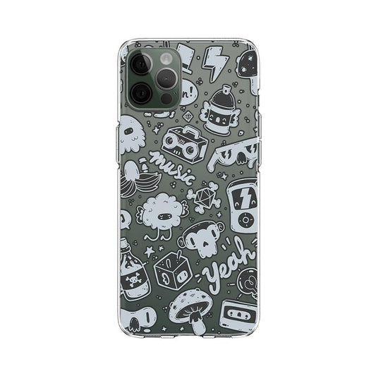 Doodle Music for Night Dance Clear Soft Case-Oxvistore