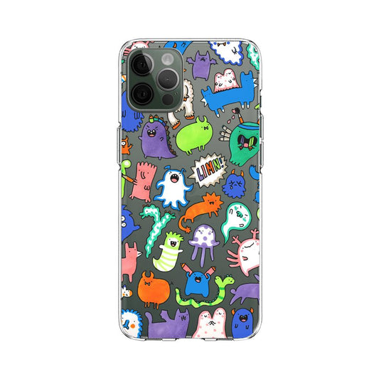 Doodle Mutation of Animals Clear Soft Case-Oxvistore
