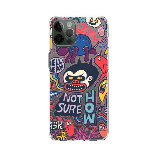 Doodle Short Words Expression Clear Soft Case-Oxvistore