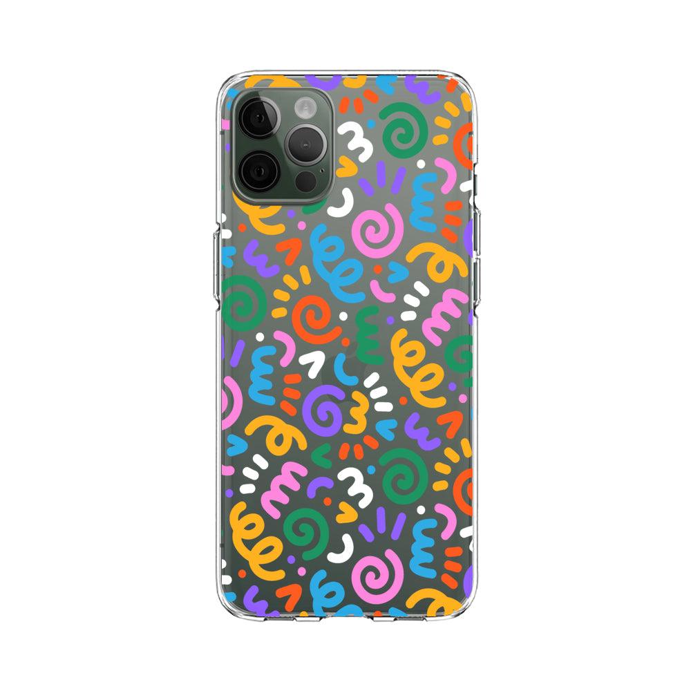 Doodle Spiral Movement Clear Soft Case-Oxvistore