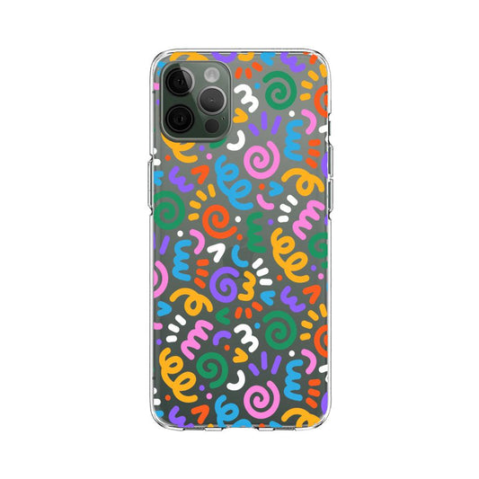 Doodle Spiral Movement Clear Soft Case-Oxvistore