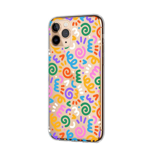 Doodle Spiral Movement Clear Soft Case-Oxvistore