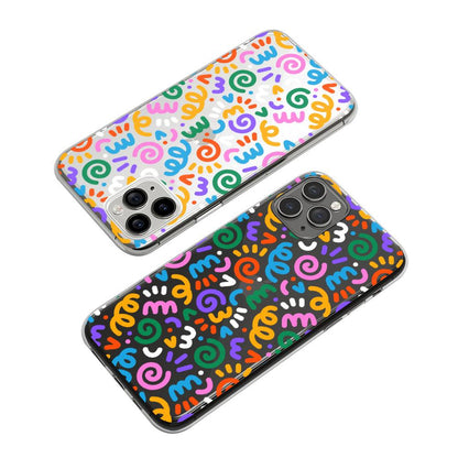 Doodle Spiral Movement Clear Soft Case-Oxvistore