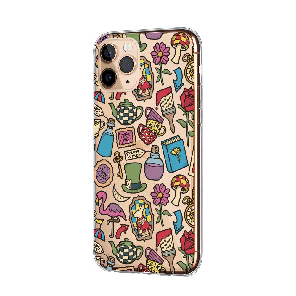 Doodle Tea Party Preparations Clear Soft Case-Oxvistore