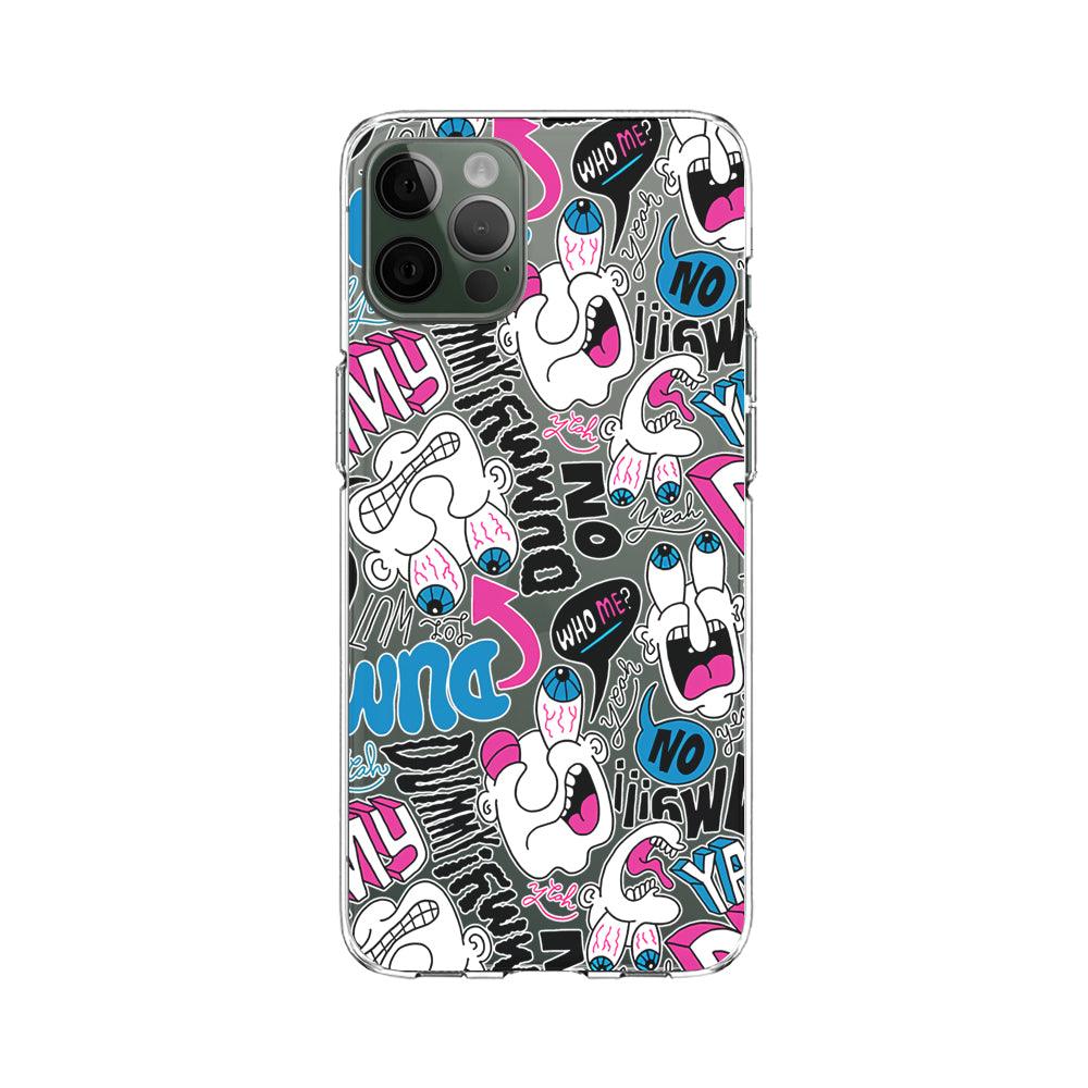 Doodle The Crazy Eye Clear Soft Case-Oxvistore