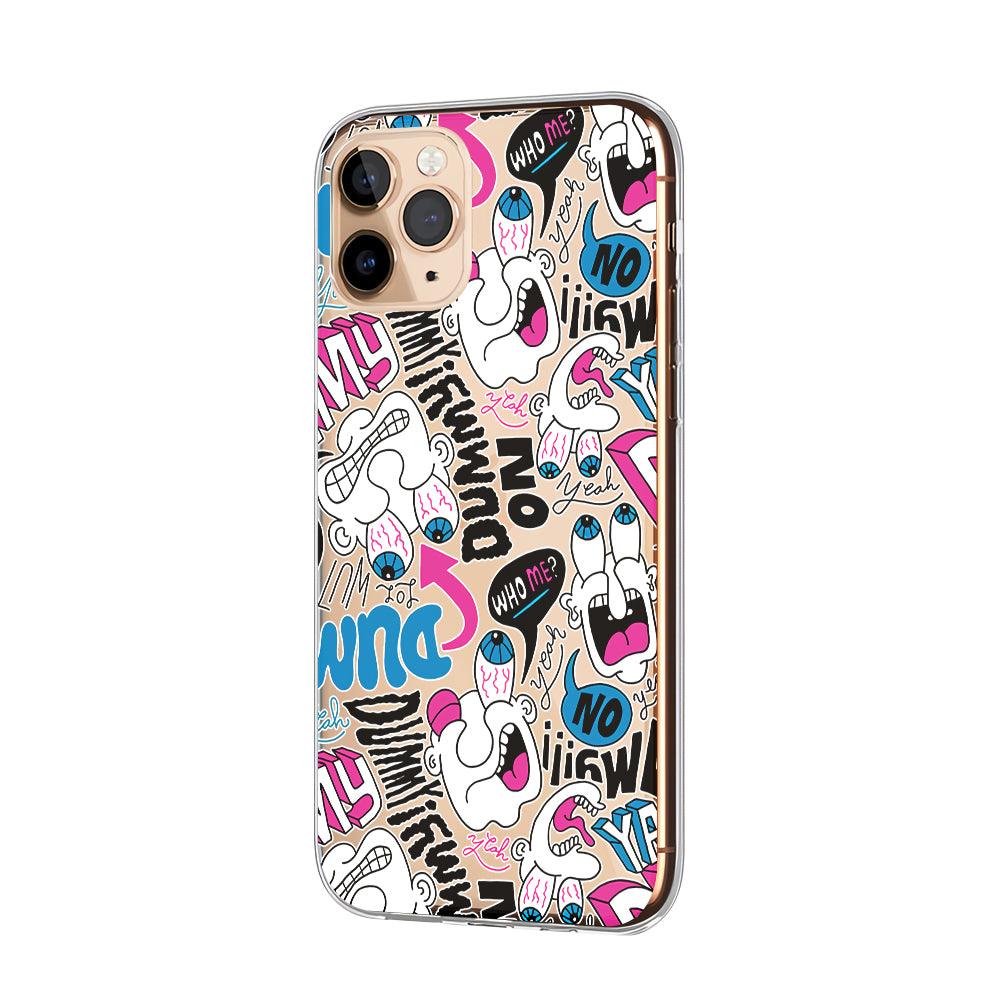 Doodle The Crazy Eye Clear Soft Case-Oxvistore