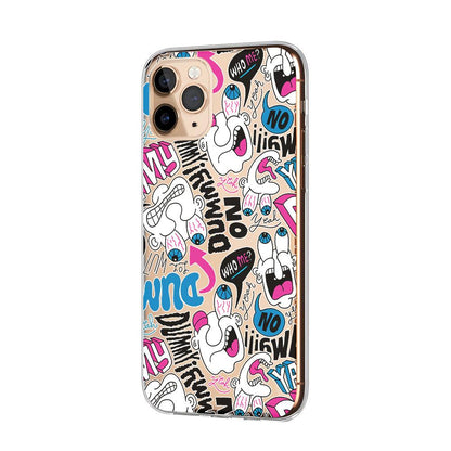 Doodle The Crazy Eye Clear Soft Case-Oxvistore