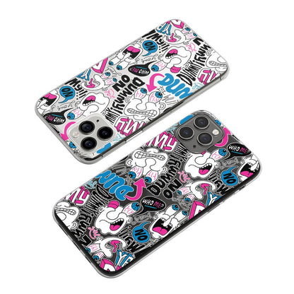 Doodle The Crazy Eye Clear Soft Case-Oxvistore