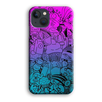 Doodle Twilight Cartoon iPhone 13 Case-Oxvistore