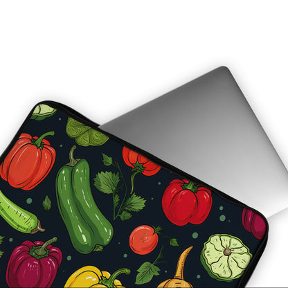 Doodle Vegetables Collection Laptop Sleeve Protective Cover