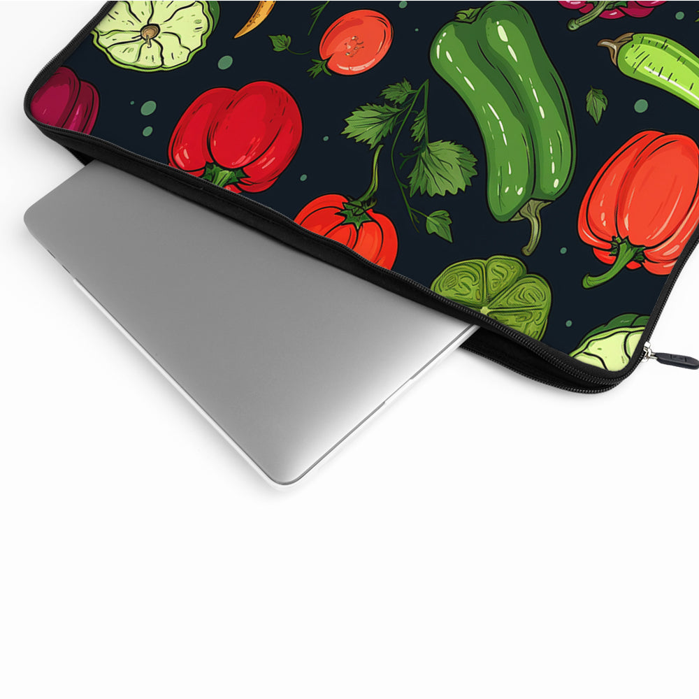 Doodle Vegetables Collection Laptop Sleeve Protective Cover