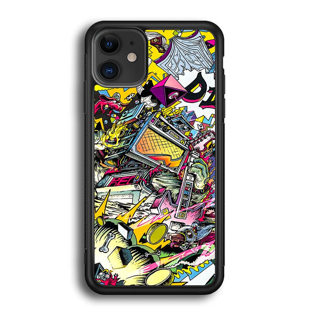 Doodle Box Toys iPhone 11 Case-Rubber Black (2D Case)-Oxvistore