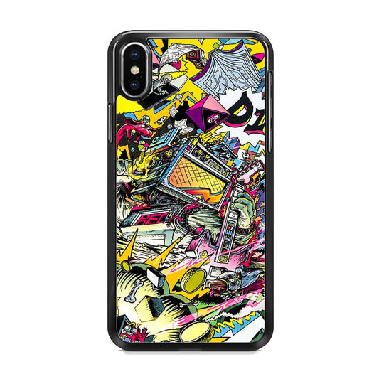 Doodle Box Toys iPhone XS Case-Rubber Black (2D Case)-Oxvistore