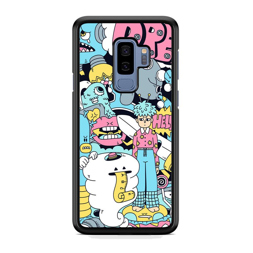 Doodle Dreams Samsung Galaxy S9 Plus Case-Rubber White (2D Case)-Oxvistore