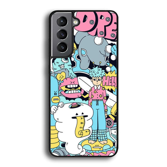 Doodle Dreams Samsung Galaxy S24 Plus Case-Rubber Black (2D Case)-Oxvistore