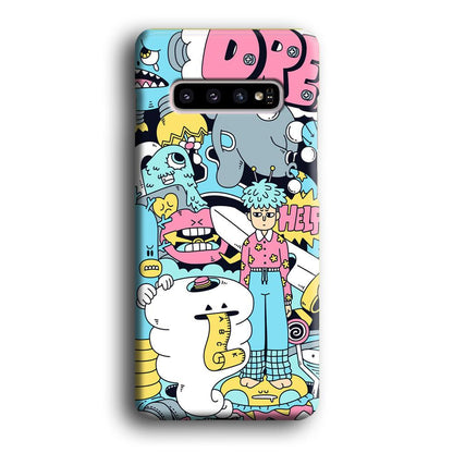 Doodle Dreams Samsung Galaxy S10 Case-Oxvistore